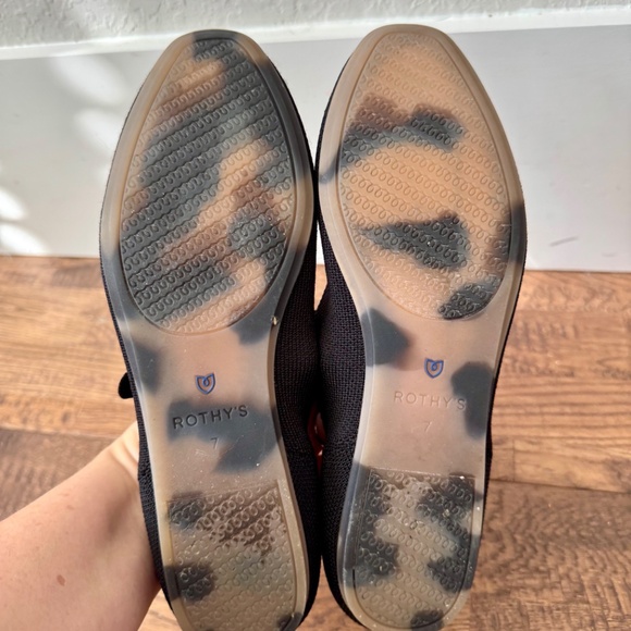 New Rothy's The Square Mary Jane Shoes Flats Black Women's Size 7 - Picture 6 of 7
